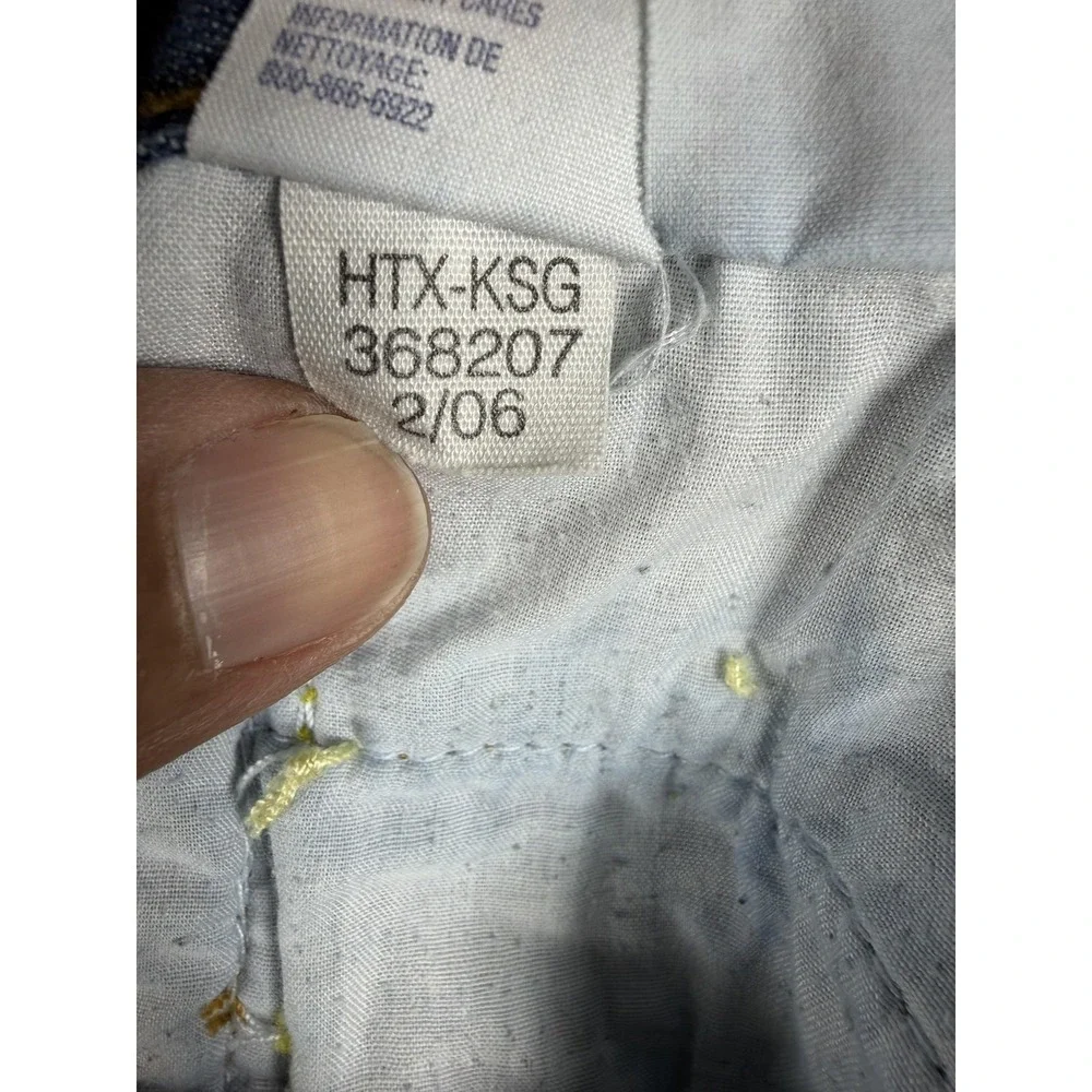 Tommy‎ Hilfiger Jeans Womens 18 Blue Hipster Capri Embroidered Flower Stretch